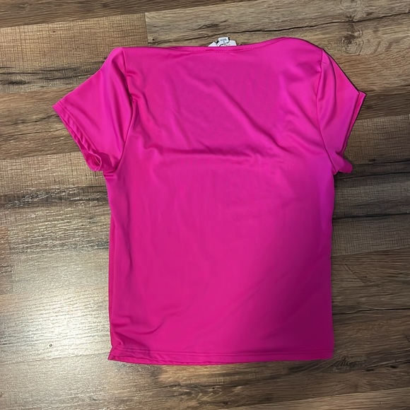 Square Neck Pink Tee - Picture 3 of 3